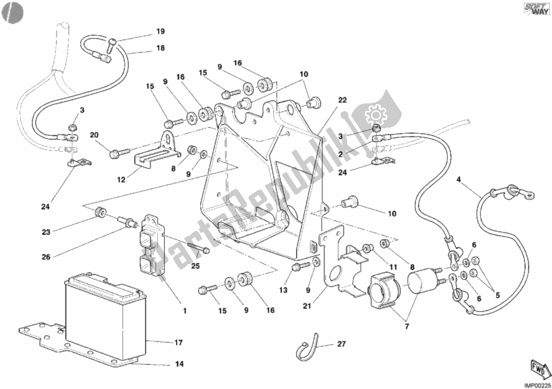 Toutes les pièces pour le Batterie du Ducati Sport ST4 S ABS USA 996 2005